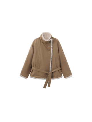 Oversized Faux Fur Hybrid Coat