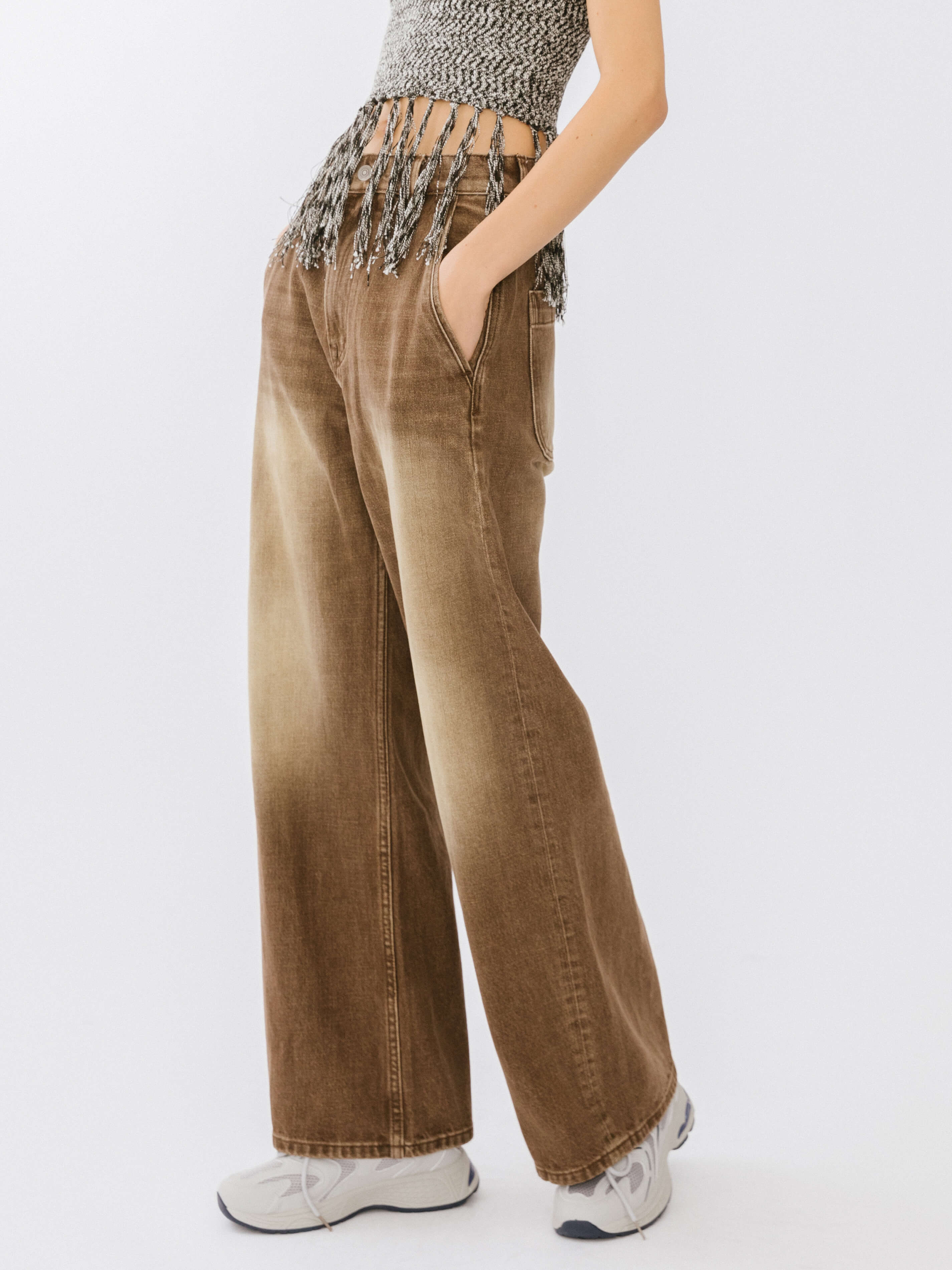 High Waisted Washed Out Boyfriend Jeans-7