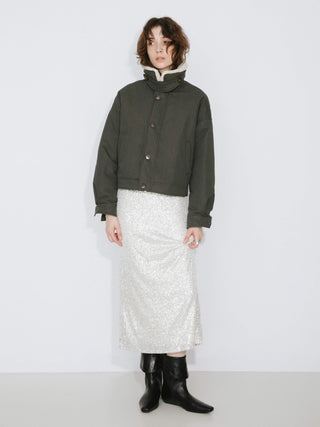 Removable Fur Collar High Neck Down Coat
