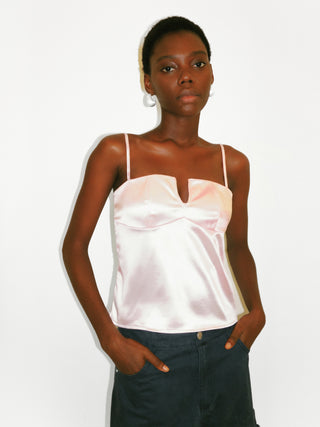 CUBIC Satin Notch Neck Camisole Top