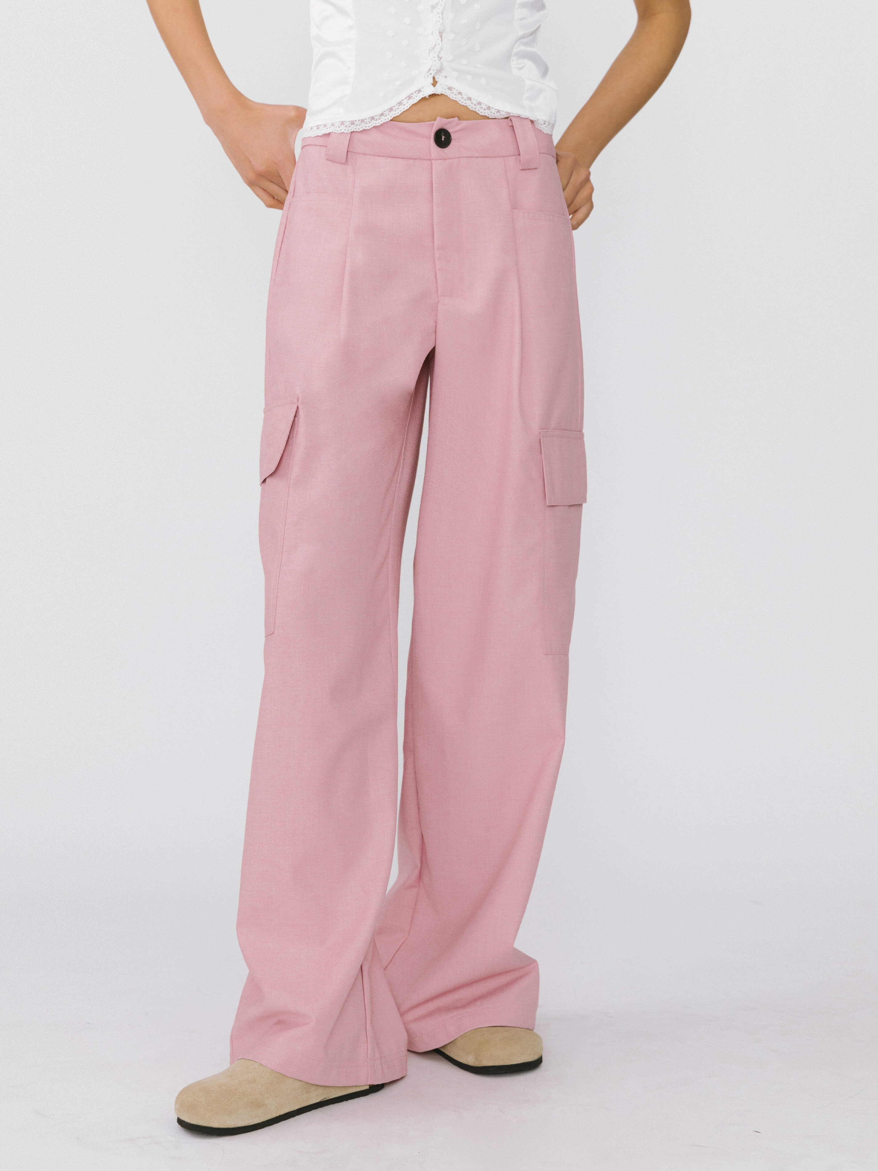 Straight Leg Cargo Trousers-8