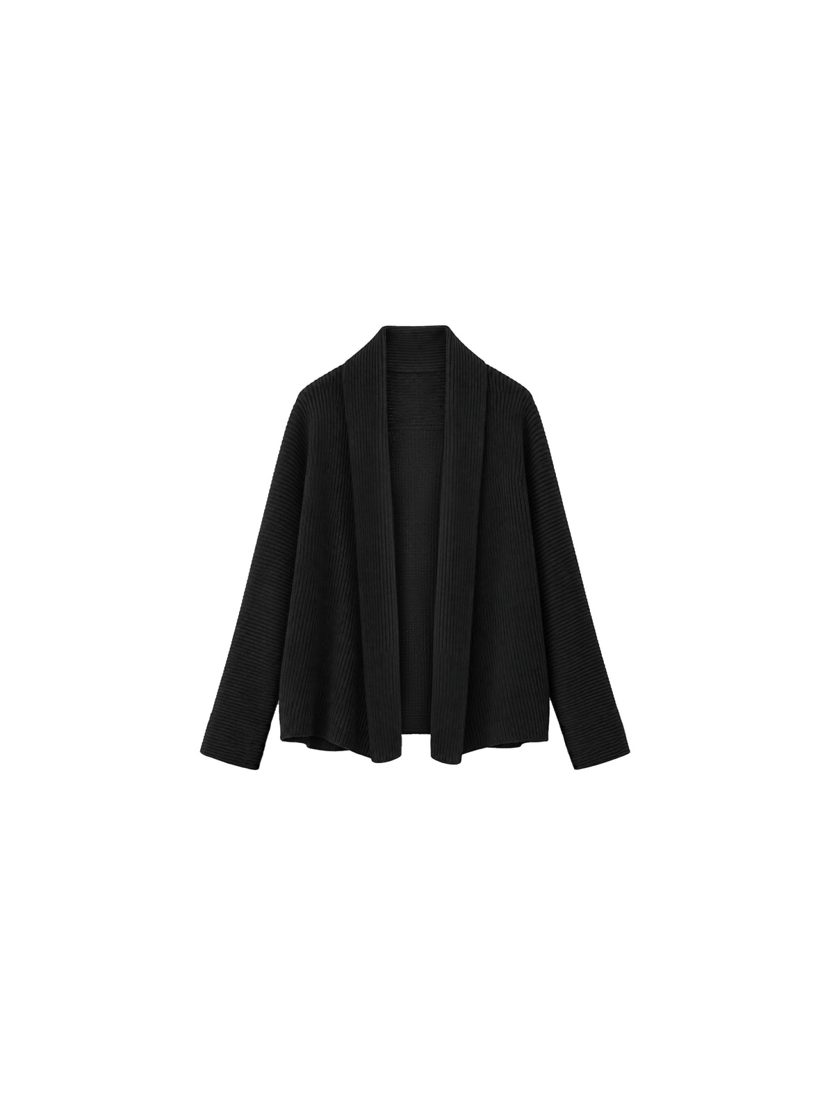 CUBIC Relaxed Ribbed Open-Front Cardigan-7