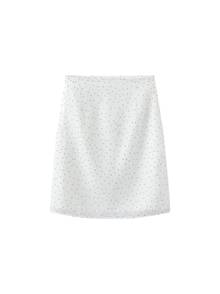 Double Layered Polka Dot Mesh Skirt