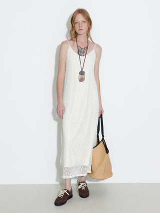 Lace Hollow Out A-Line Sling Dress