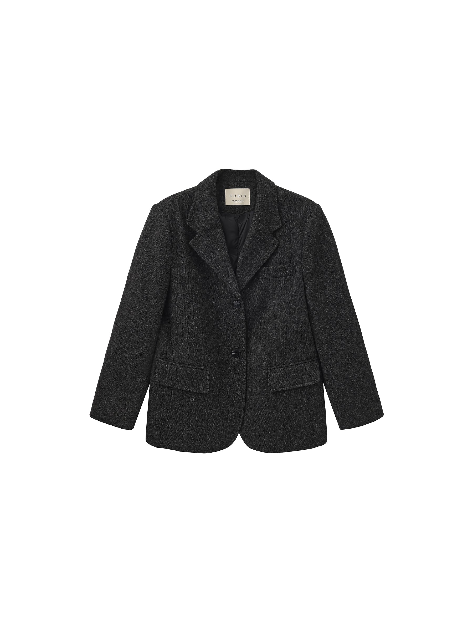 Classic Wool-Blend Tailored Down Coat-8