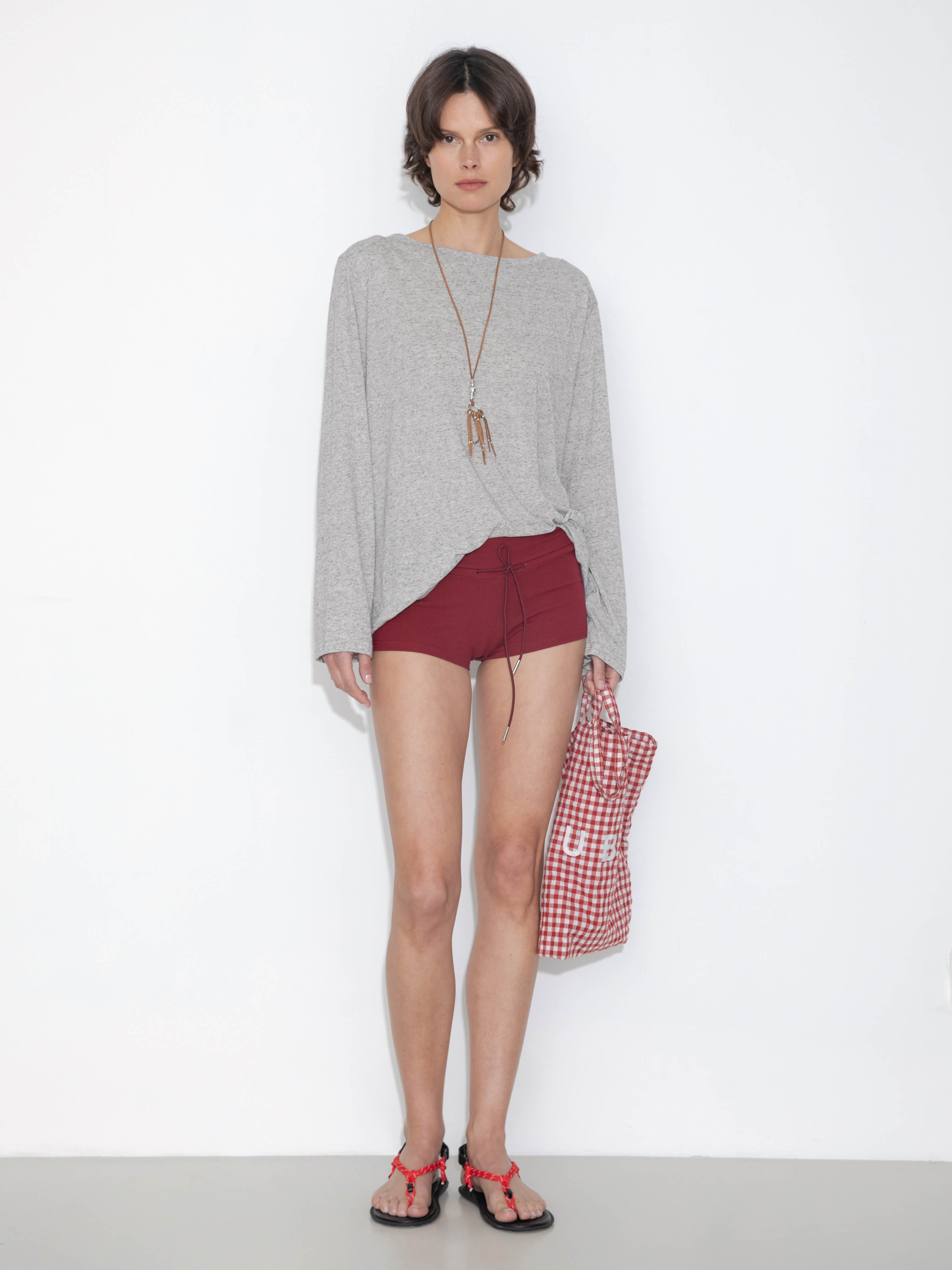 Loose Crew Neck Long Sleeve Knit Top-8