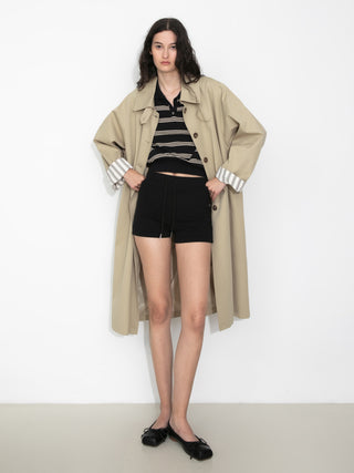 Macintosh Trench Coat with Striped Lining