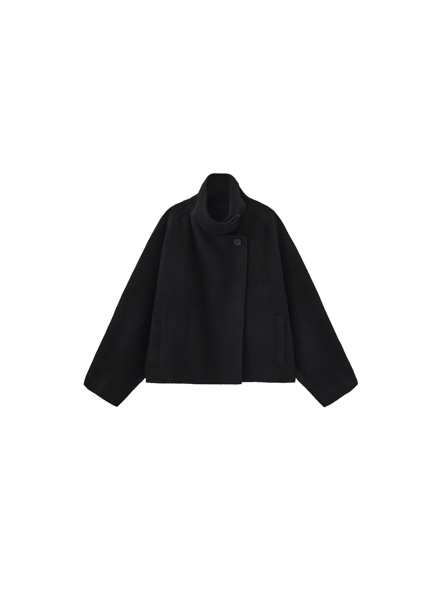 100% Wool Casual Stand-Collar Cropped Jacket-7