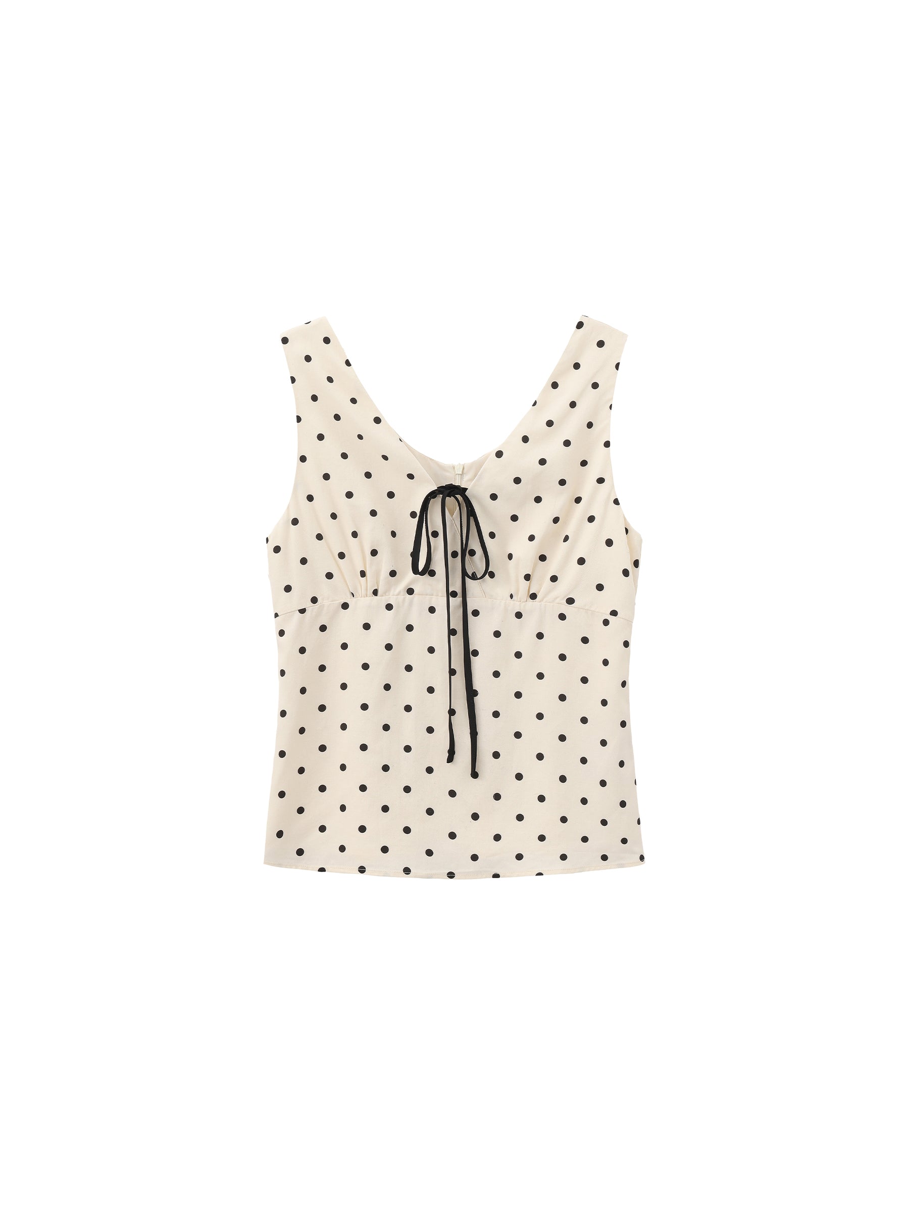CUBIC Polka Dot V-Neck Top-7
