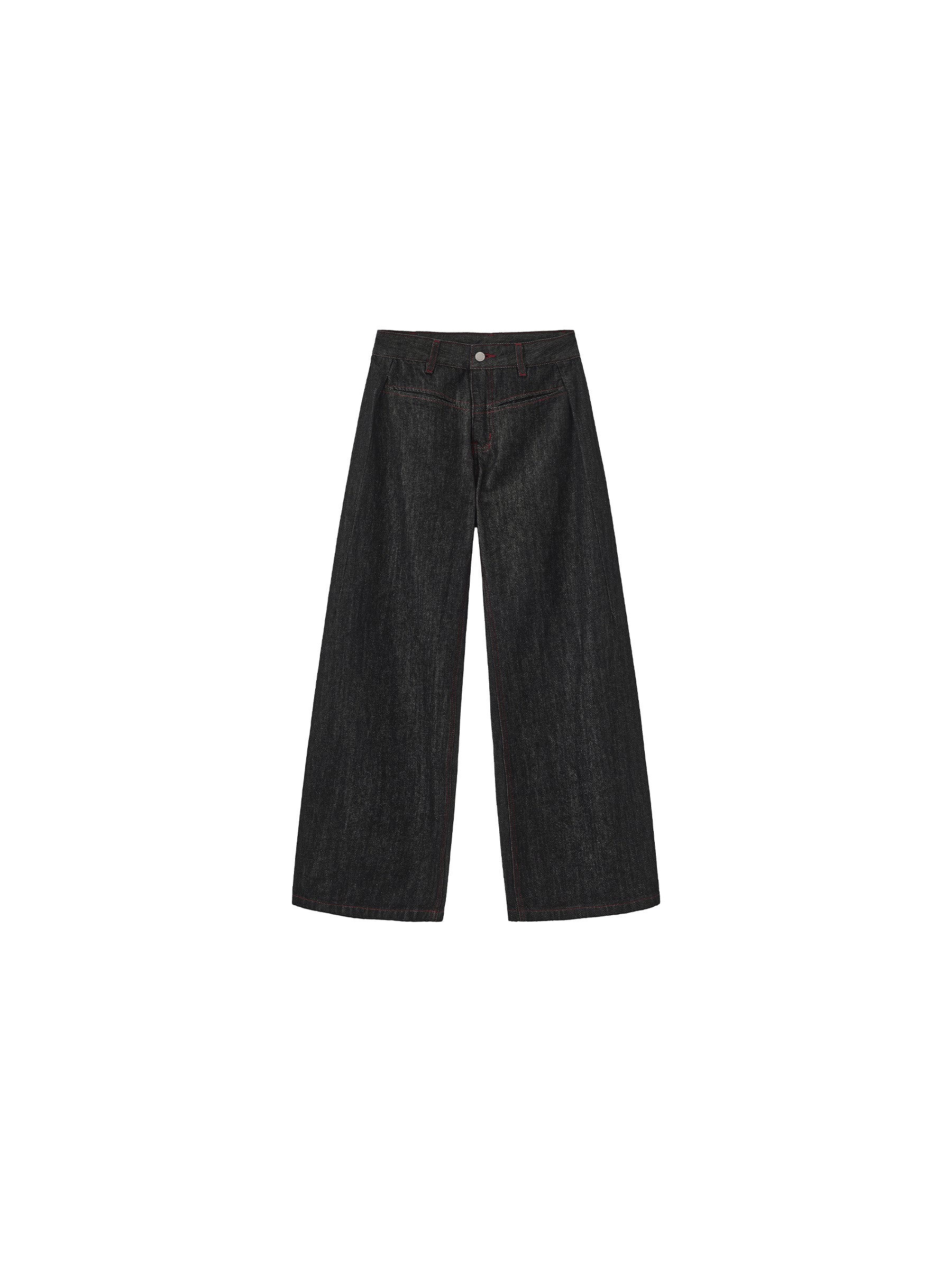 Vintage Curved Wide-Leg Trousers-7