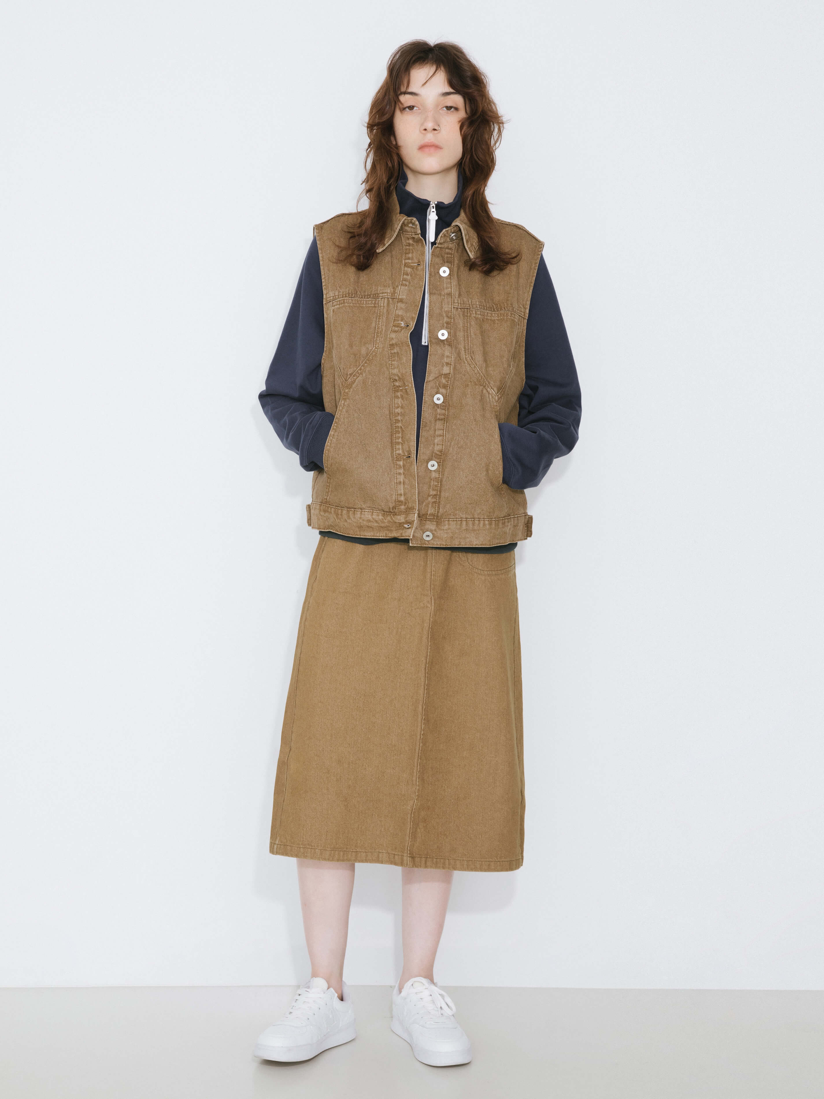 Button Down Denim Waistcoat-4