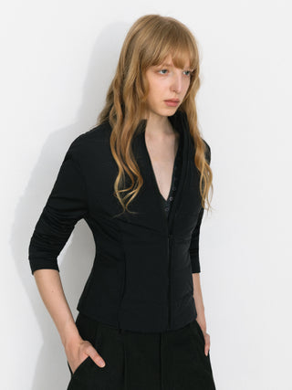 Slim-Fit Panelled Lightweight Down Jacket