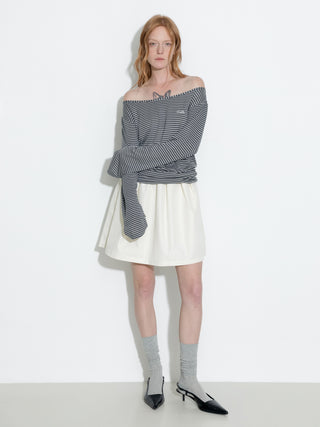 A-line Skirt with Cotton blend
