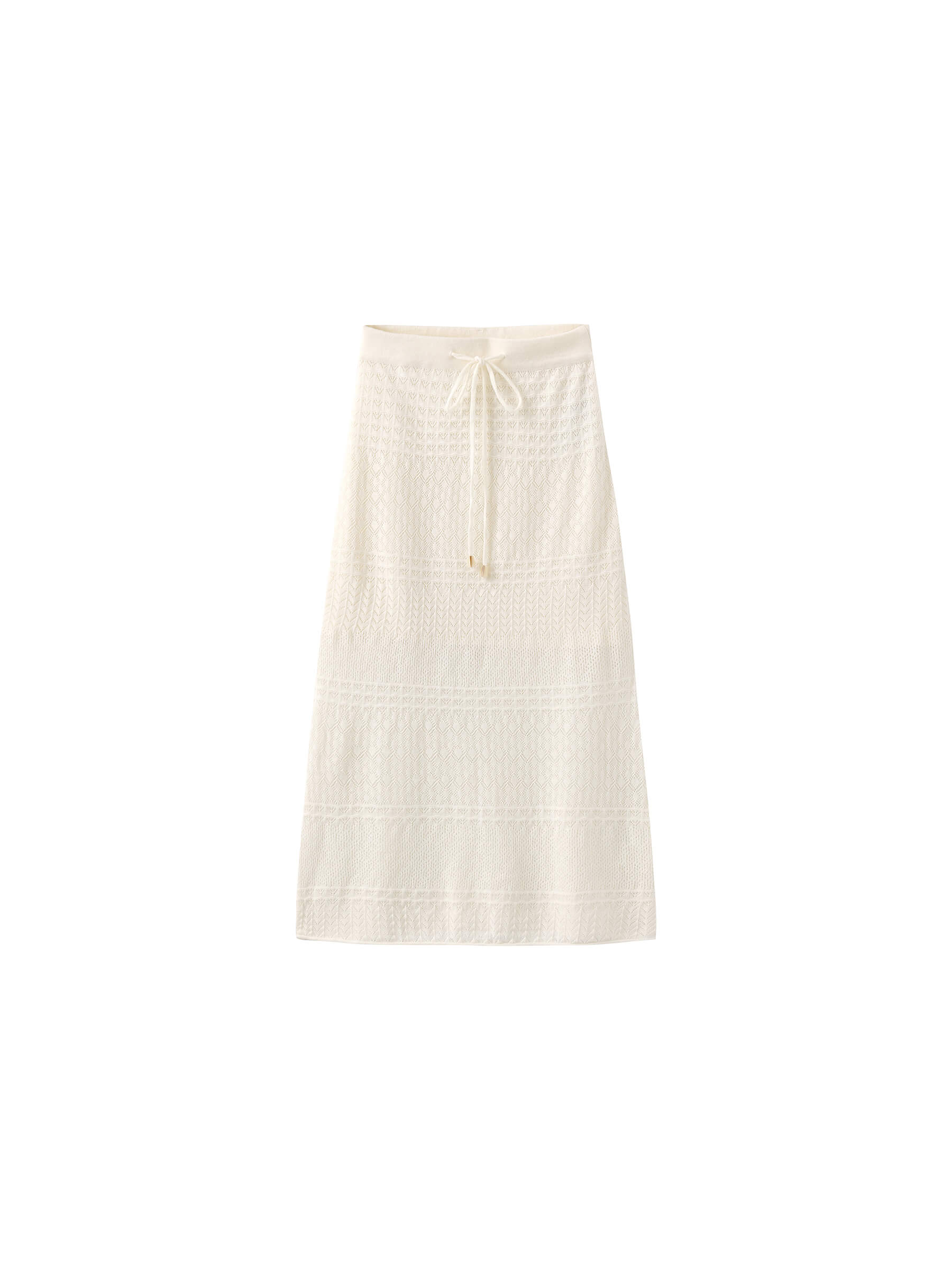 ONE BY CUBIC Knitted Wool Maxi Wrap Skirt-8