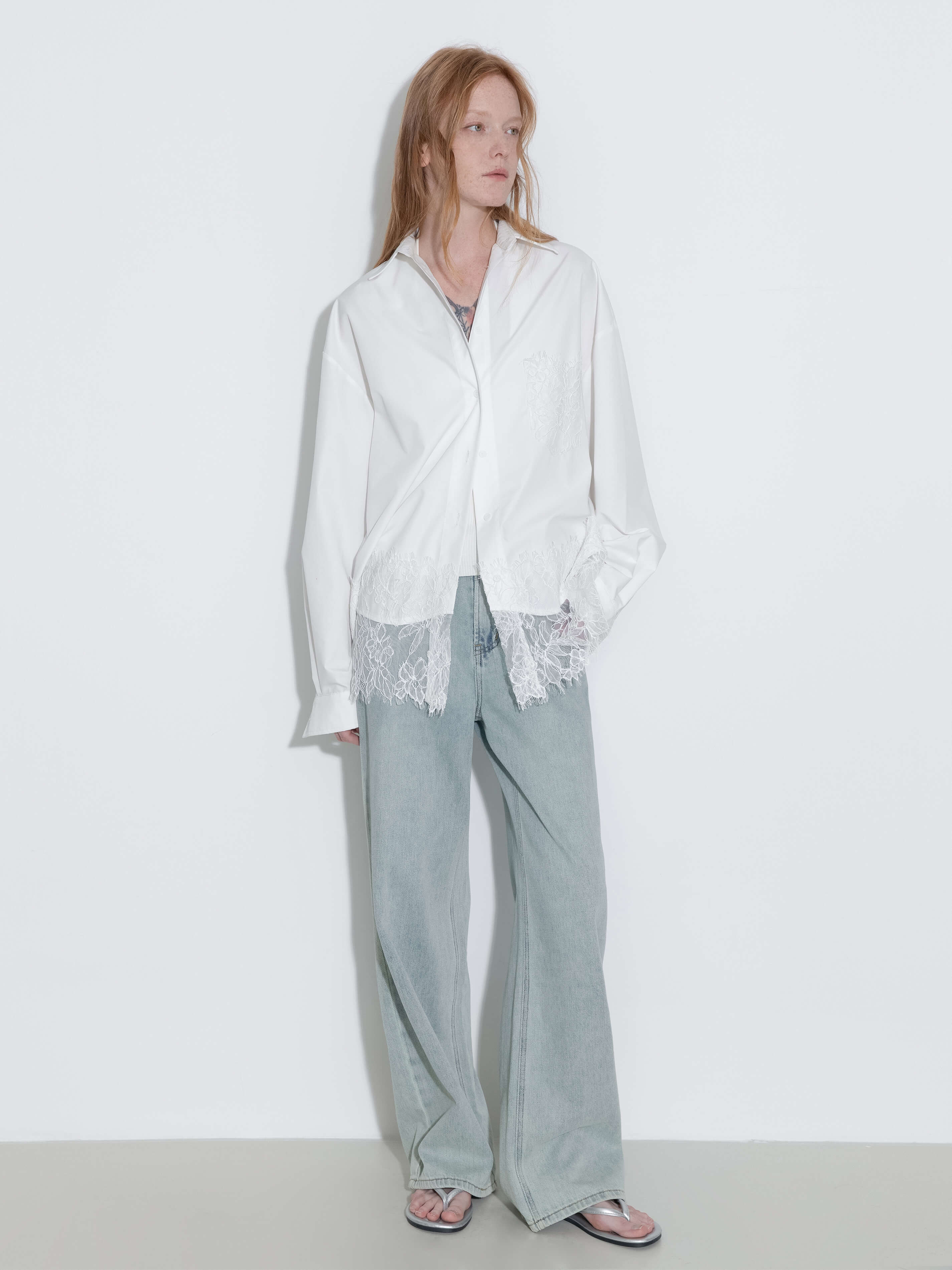 Lace Panel Shirt-12
