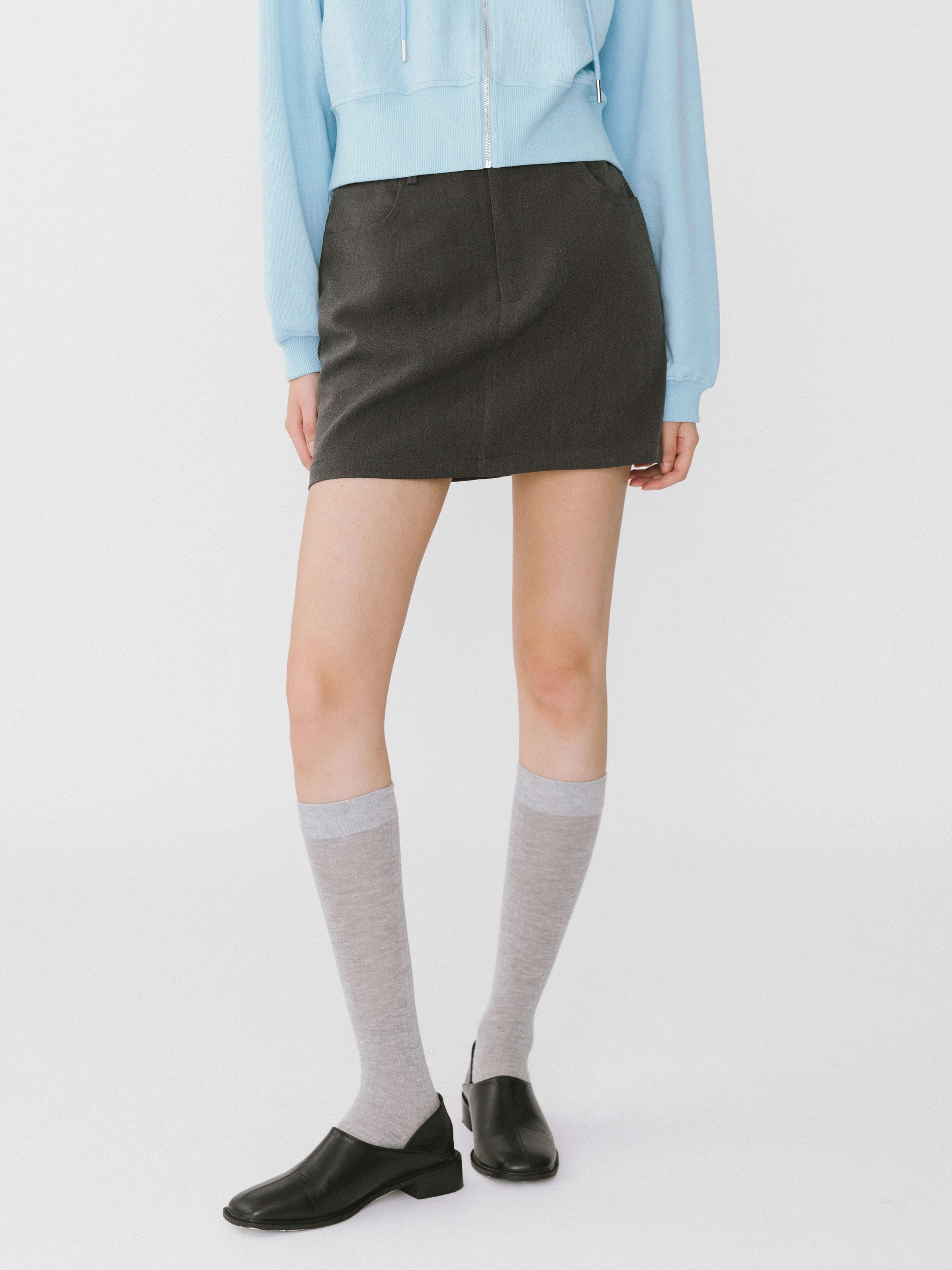 Heart Patch Tailored Mini Skirt-7