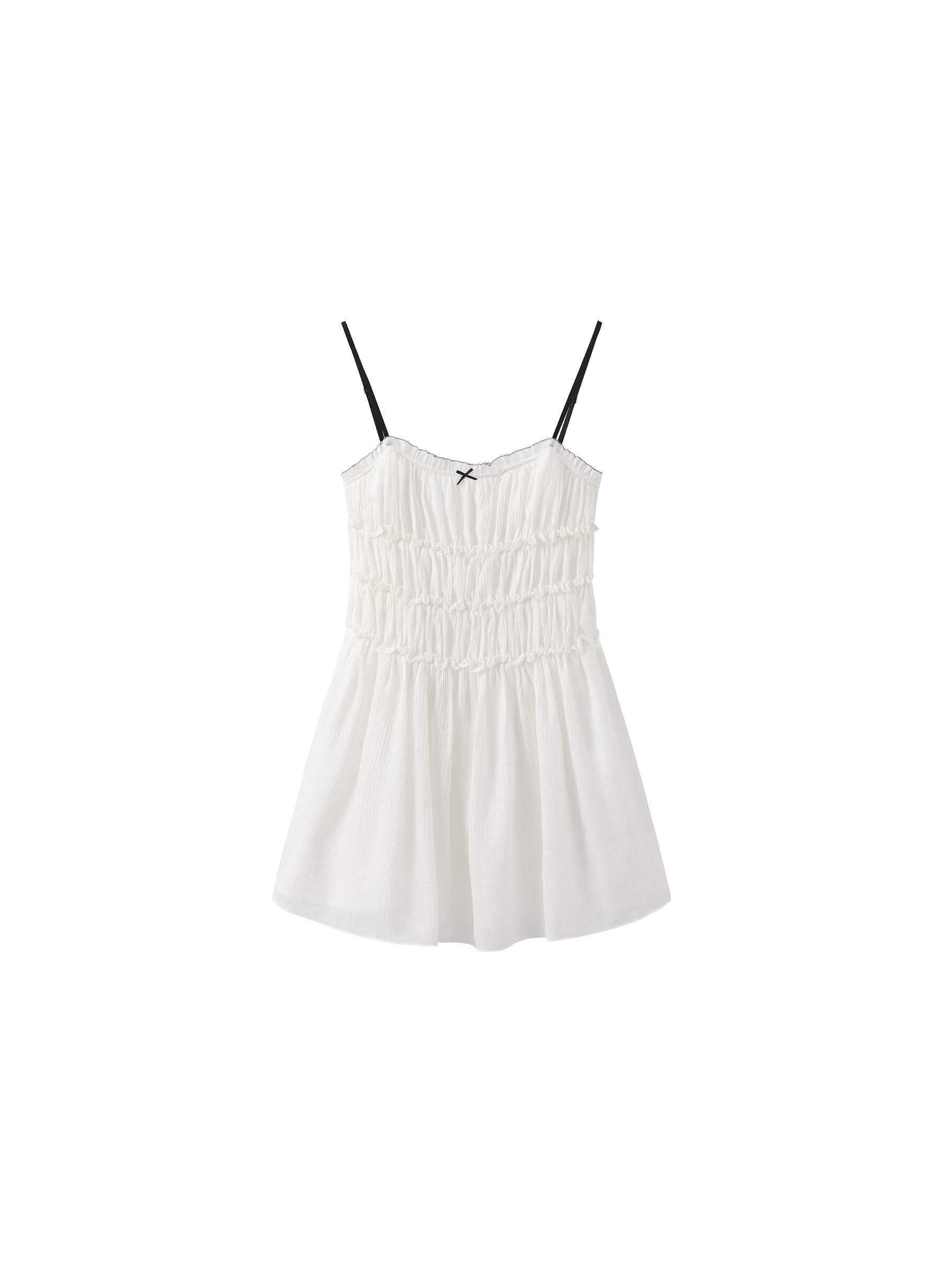 Fit Lace Pleated Sling Dress-8