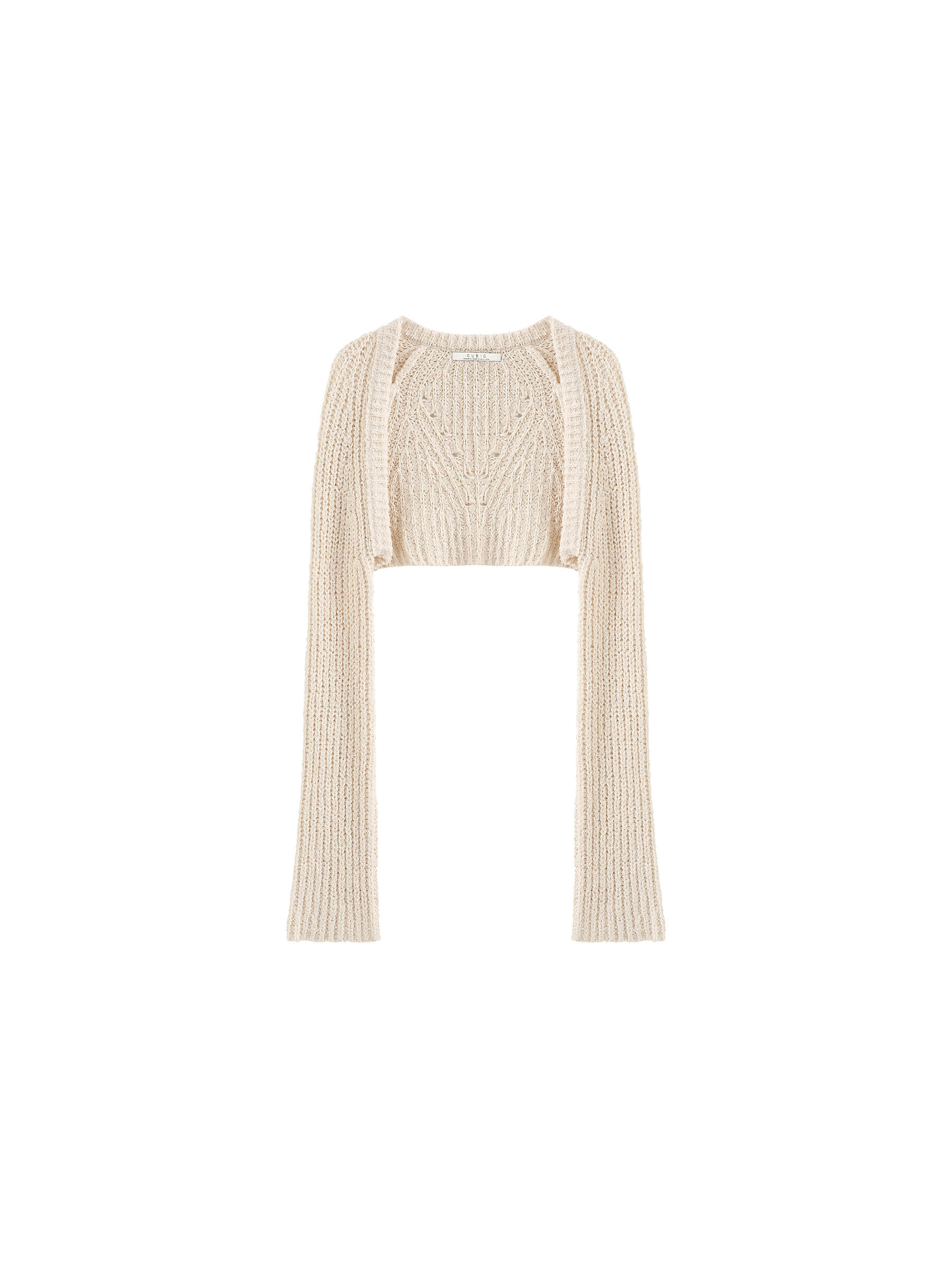 Cropped Knit Top with Cotton Blend-8