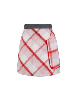 Plaid Woolen Skirt