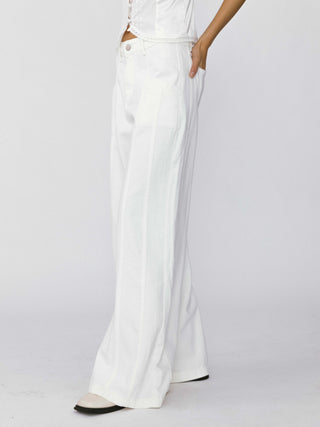 Front Stitch Wide Leg Jeans