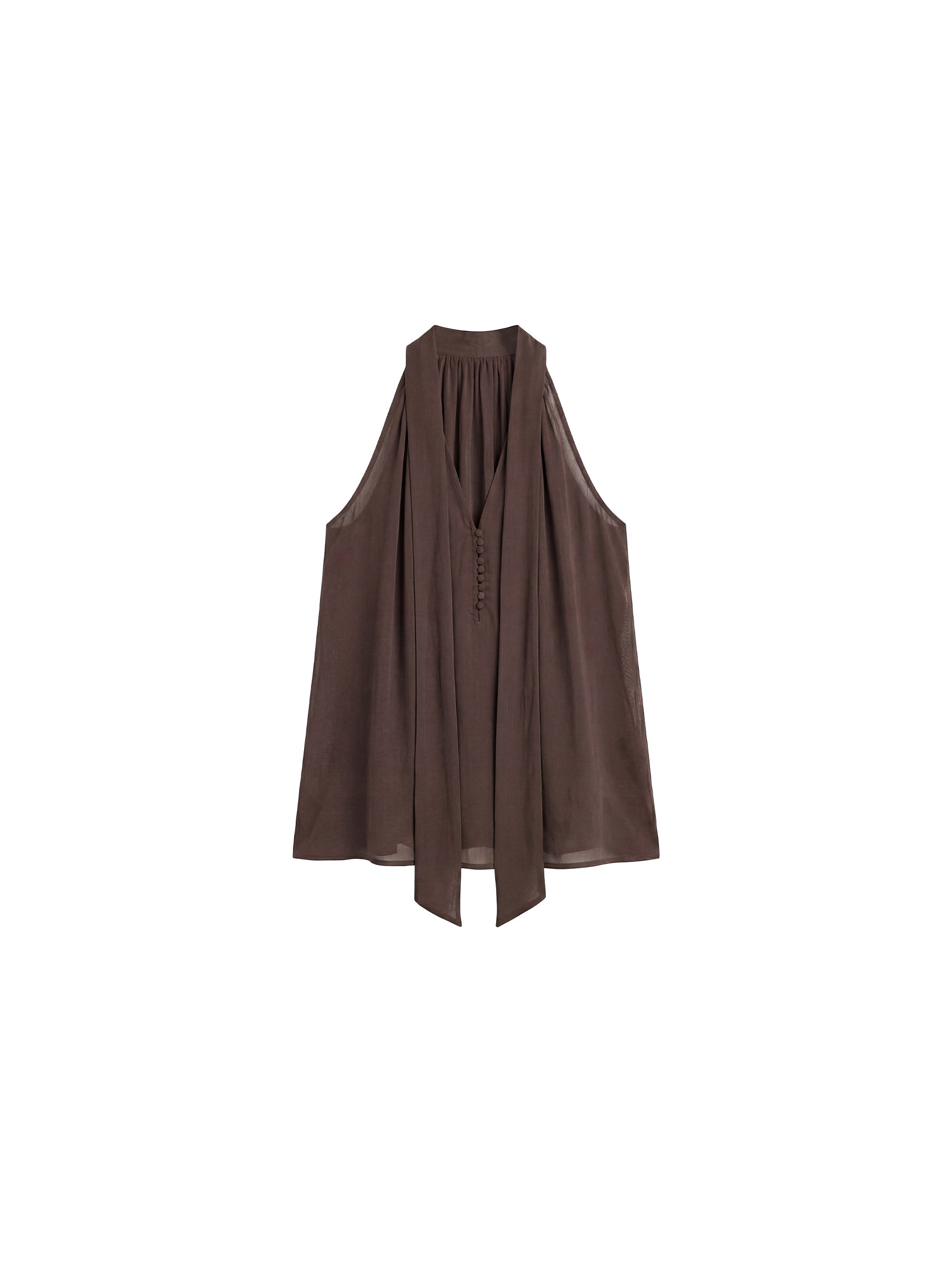 CUBIC Halter Neck Keyhole Sleeveless Blouse-7