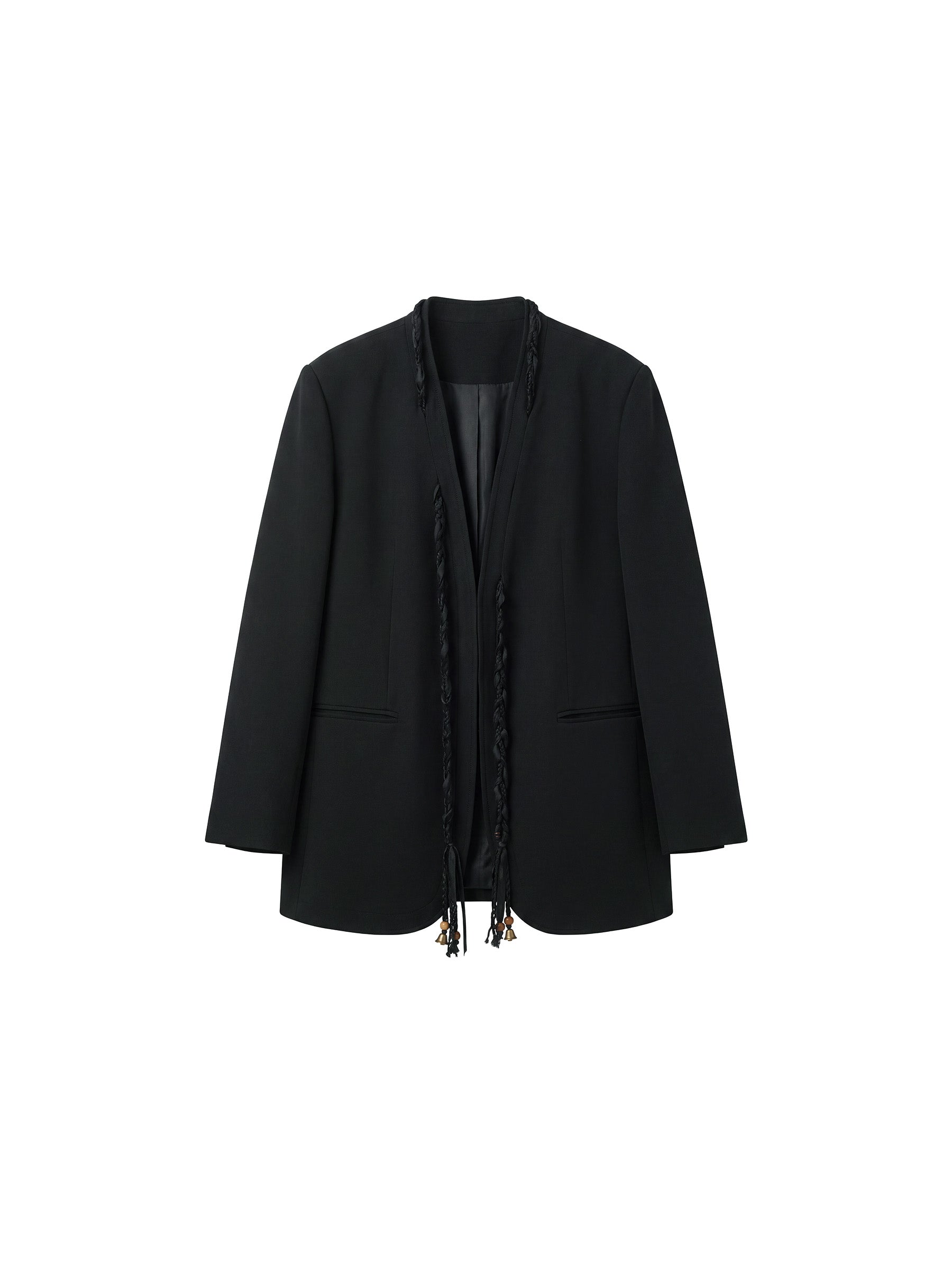 CUBIC Braided Tassel Oversized Blazer-7