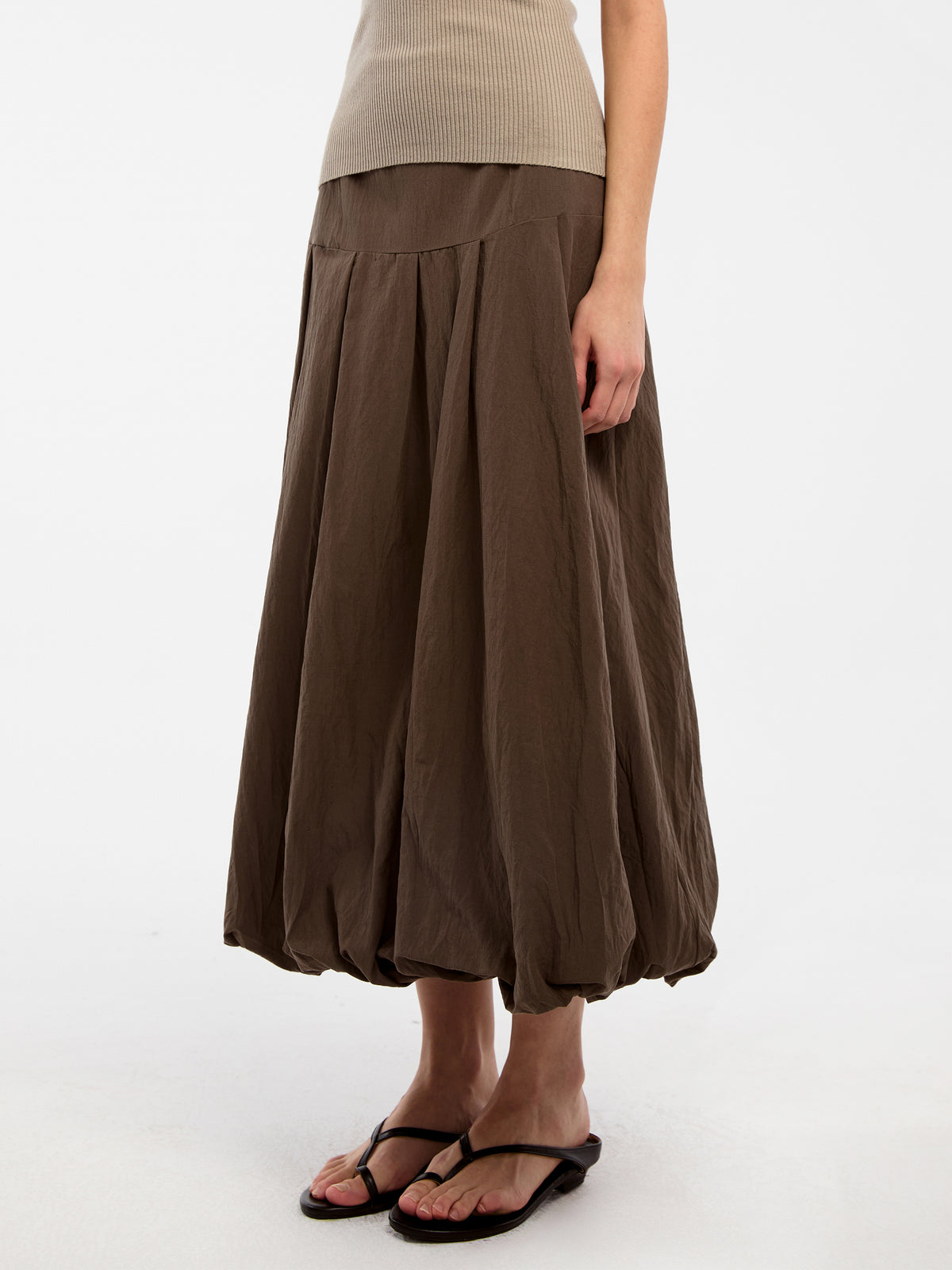 CUBIC Lyocell Pleated Tulip Skirt-8