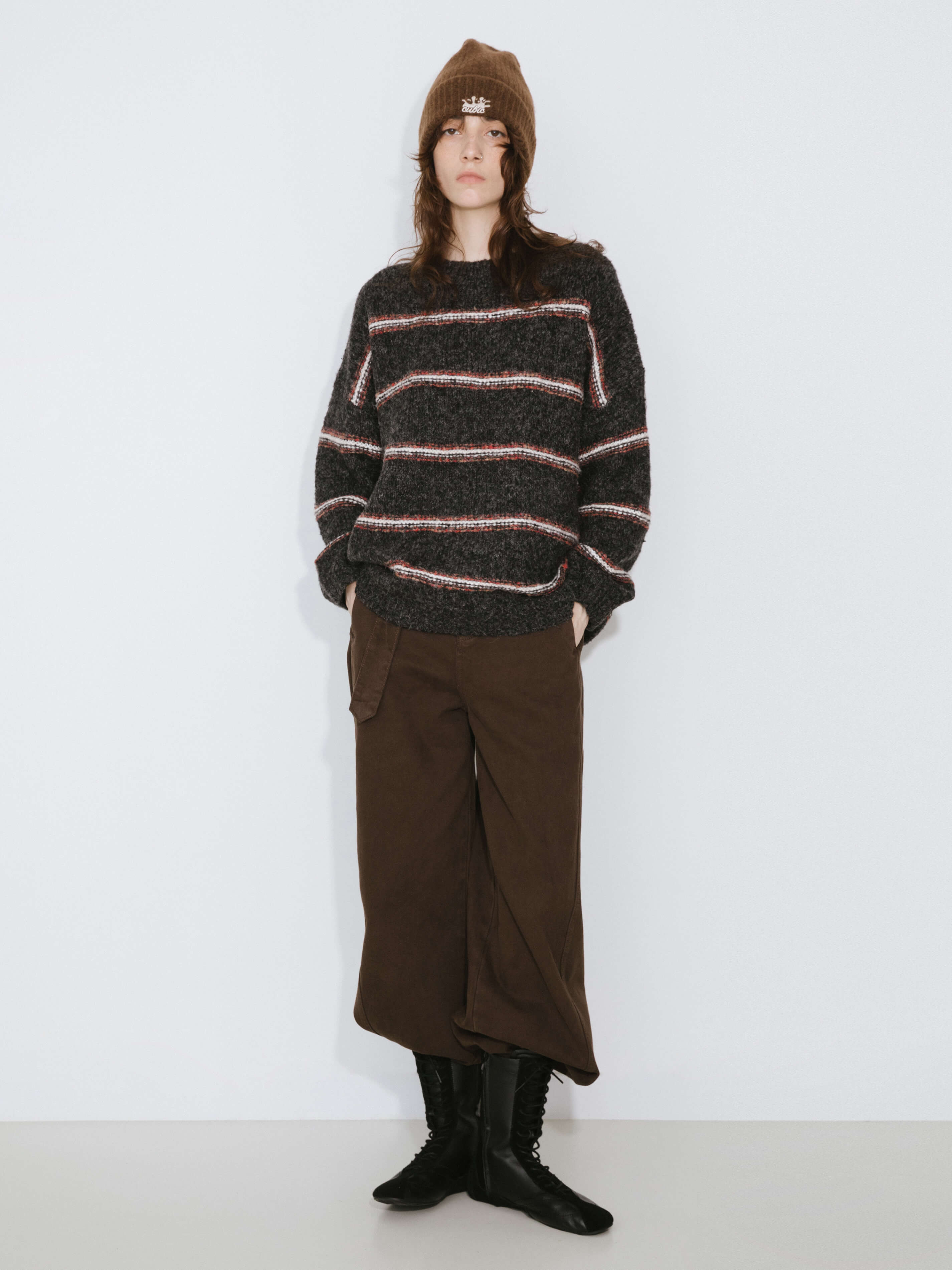 Striped Long Oversized Sweater-7