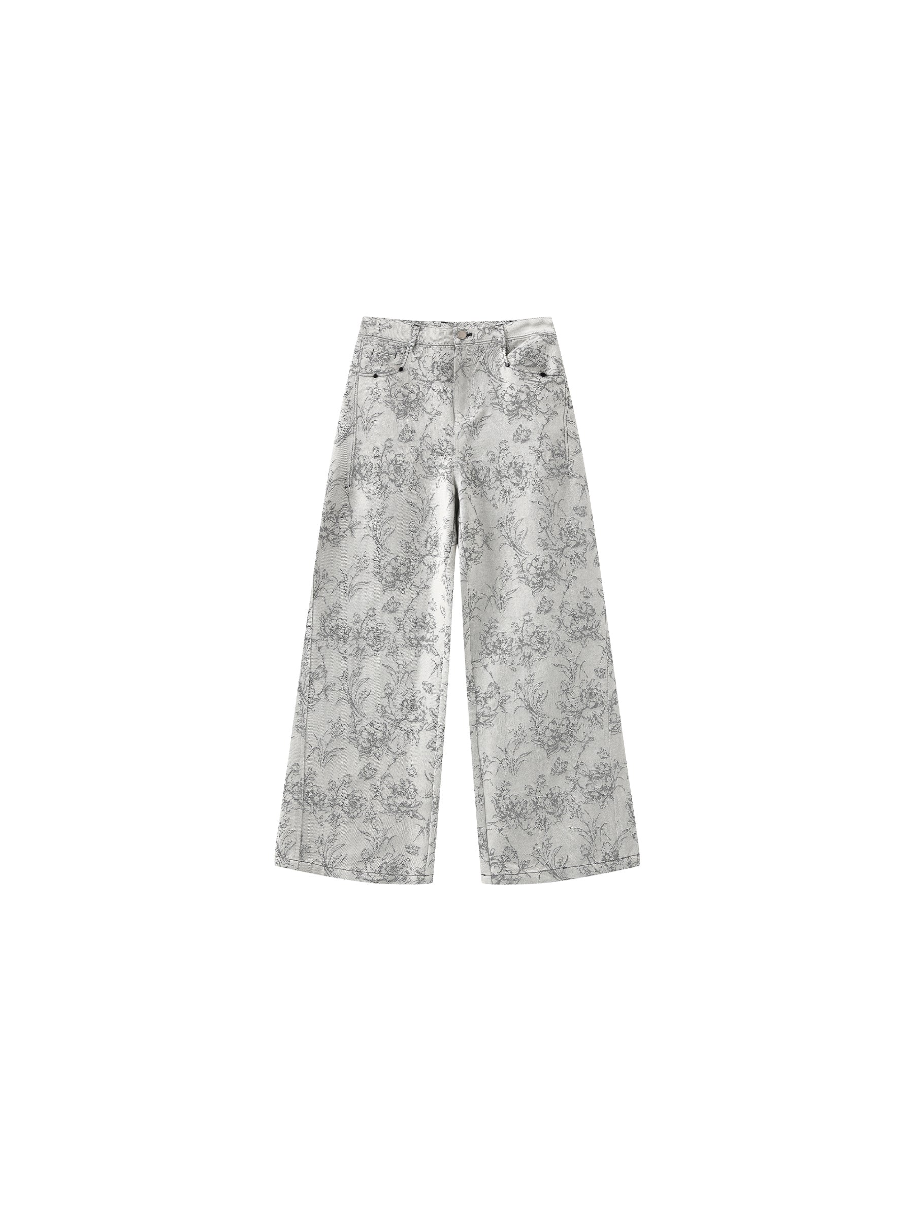 Bohemian Loose-Fit Patterned Straight Pants-7