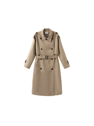 Double Breasted Trench Coat with Belt