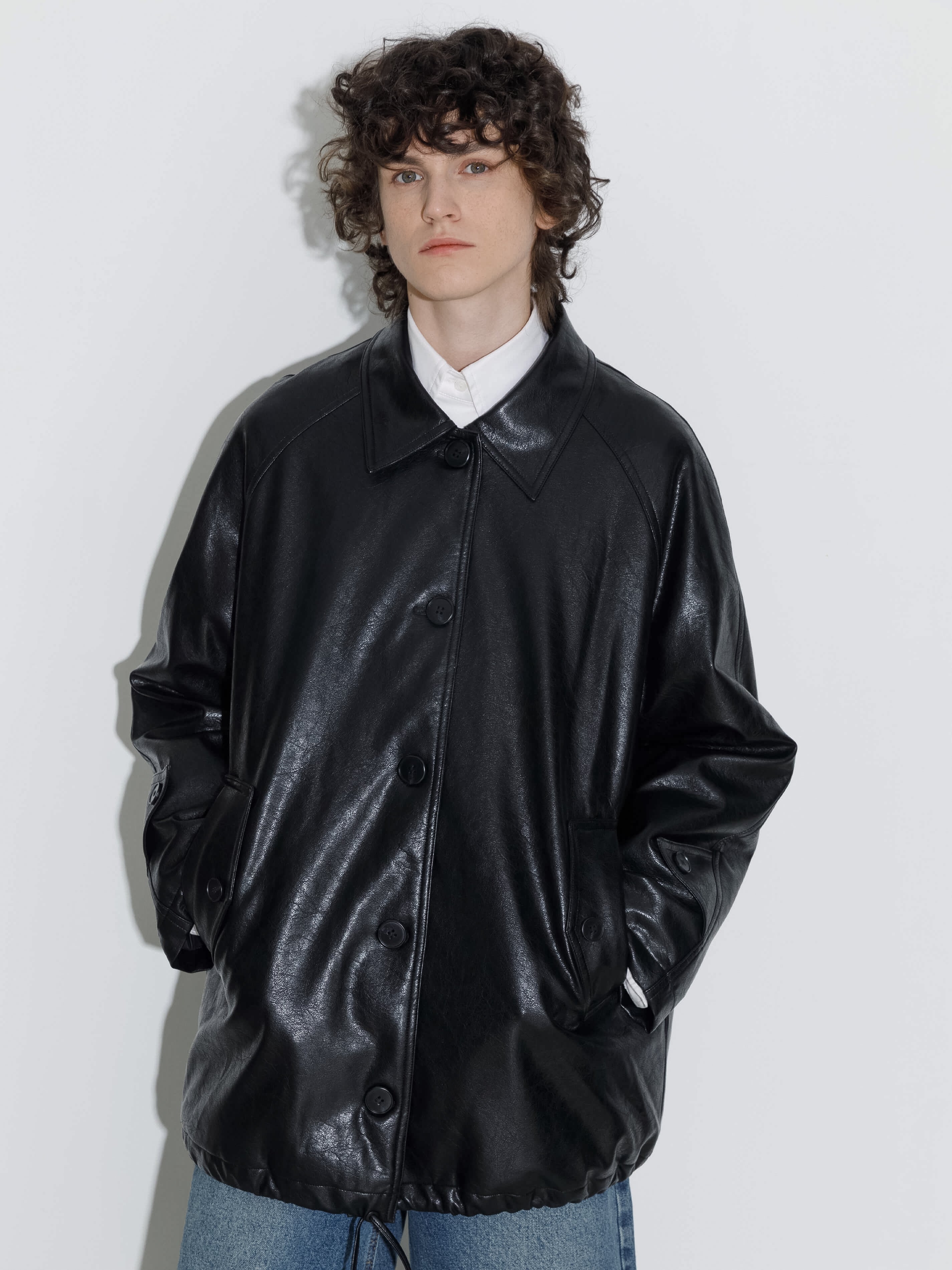 Black Tailored Down Jacket-6