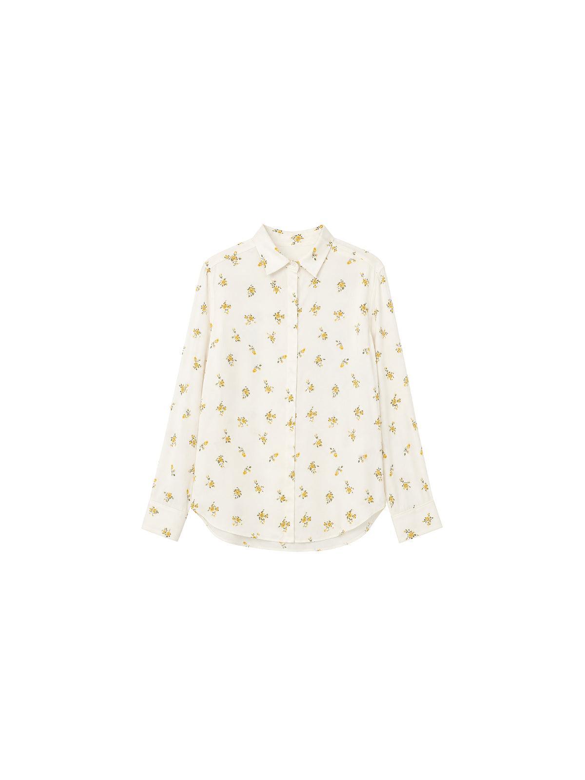 CUBIC 100% Cotton Floral Print Button-Up Shirt-7