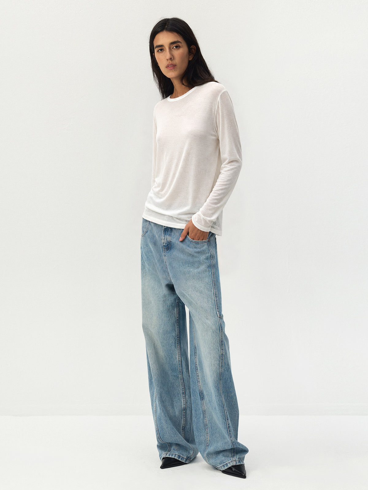 CUBIC Layered Crew Neck Top-7
