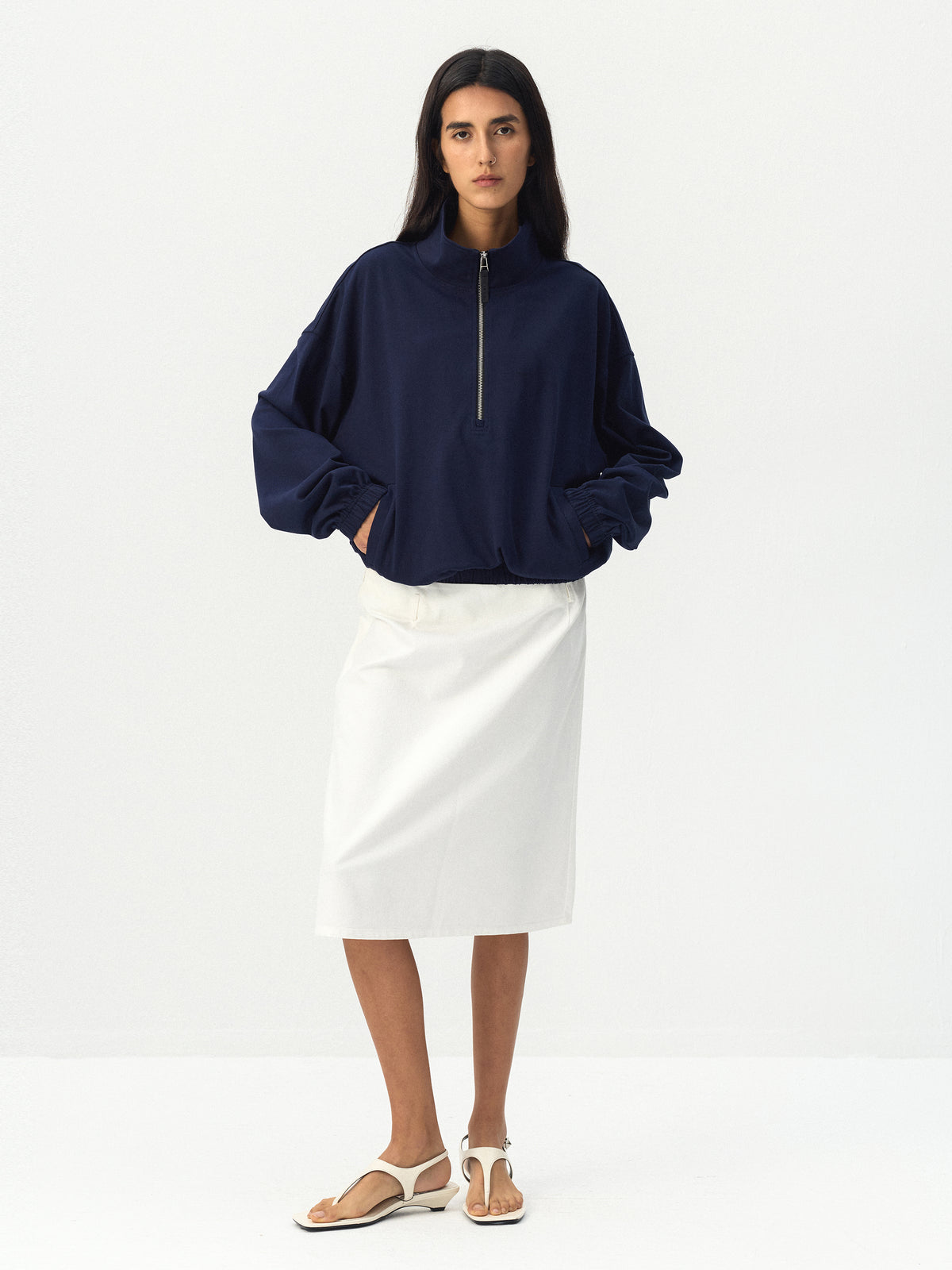 CUBIC 100% Cotton Half Zip Sweatshirt-7