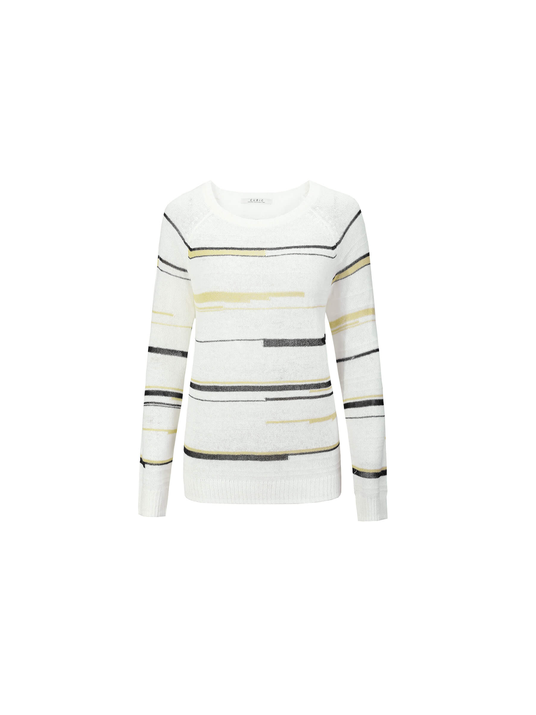 Striped Knit Long Sleeve Top with Wool Blend-8