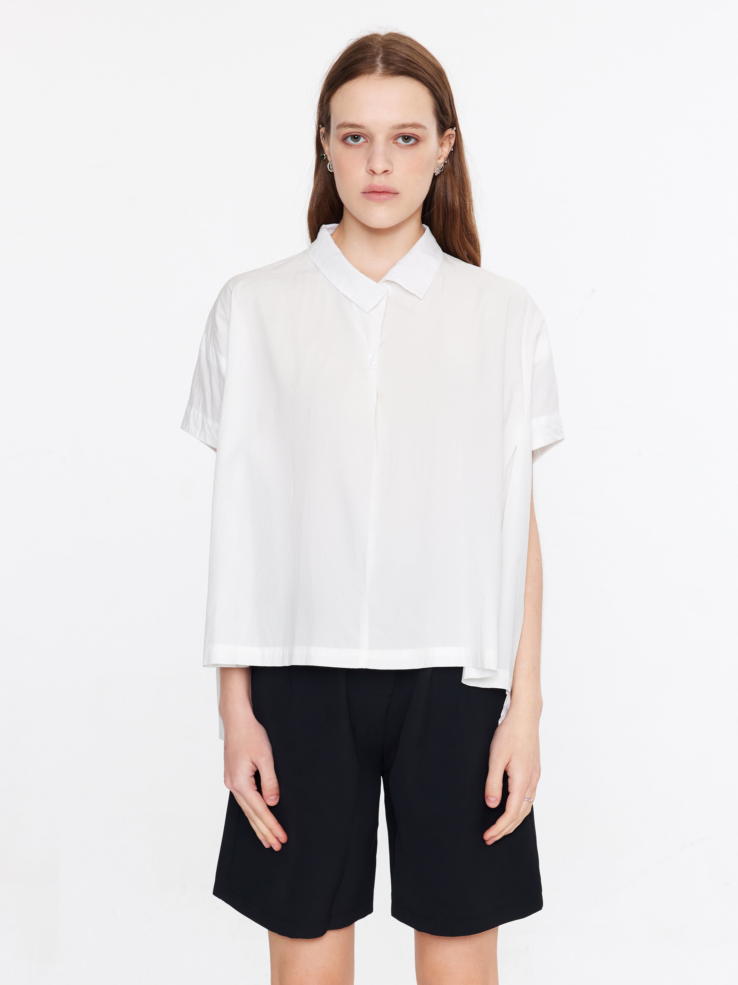 Oversized Asymmetrical White Shirt