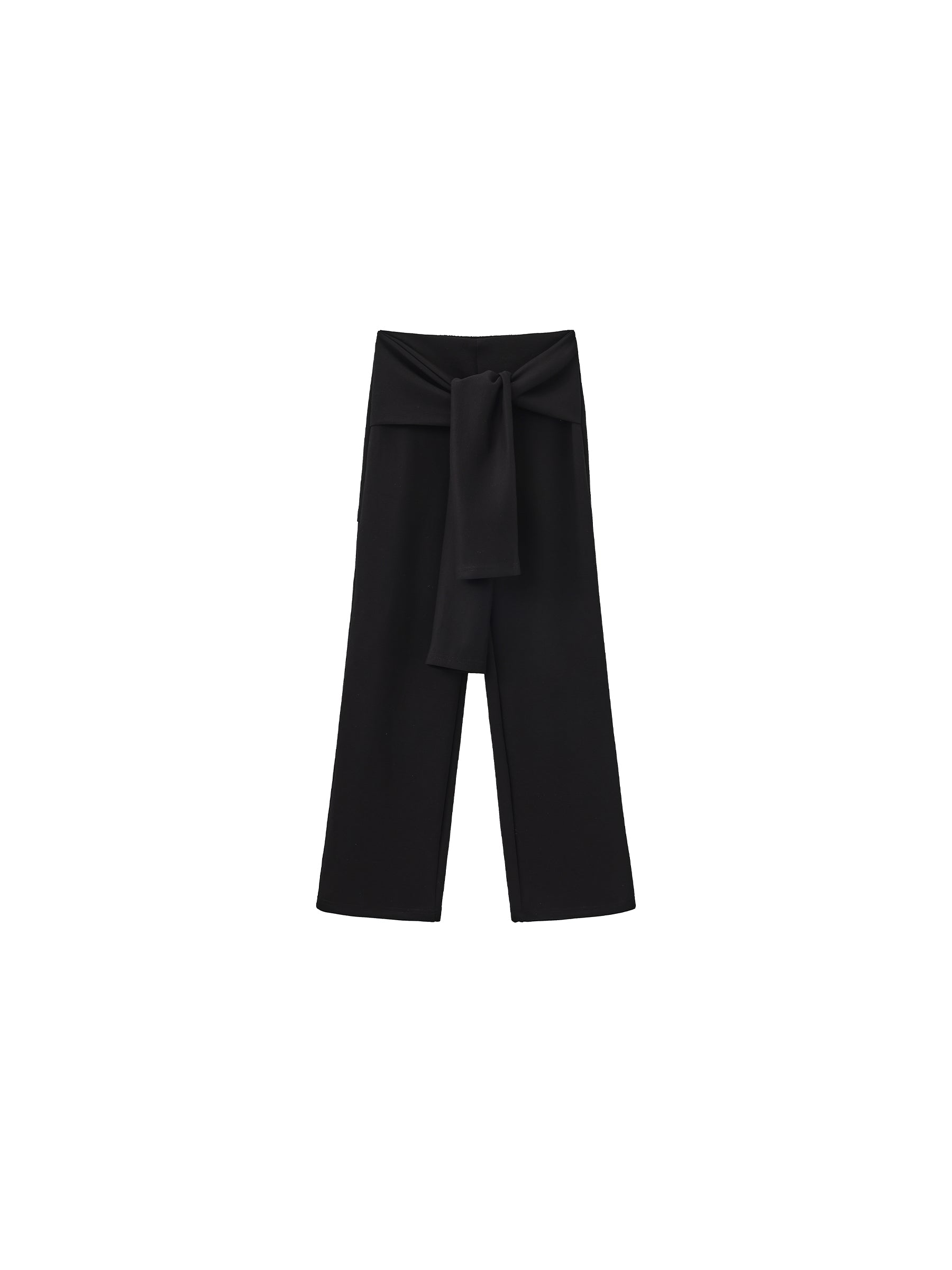 Casual Drawstring Waist Straight Pants-7