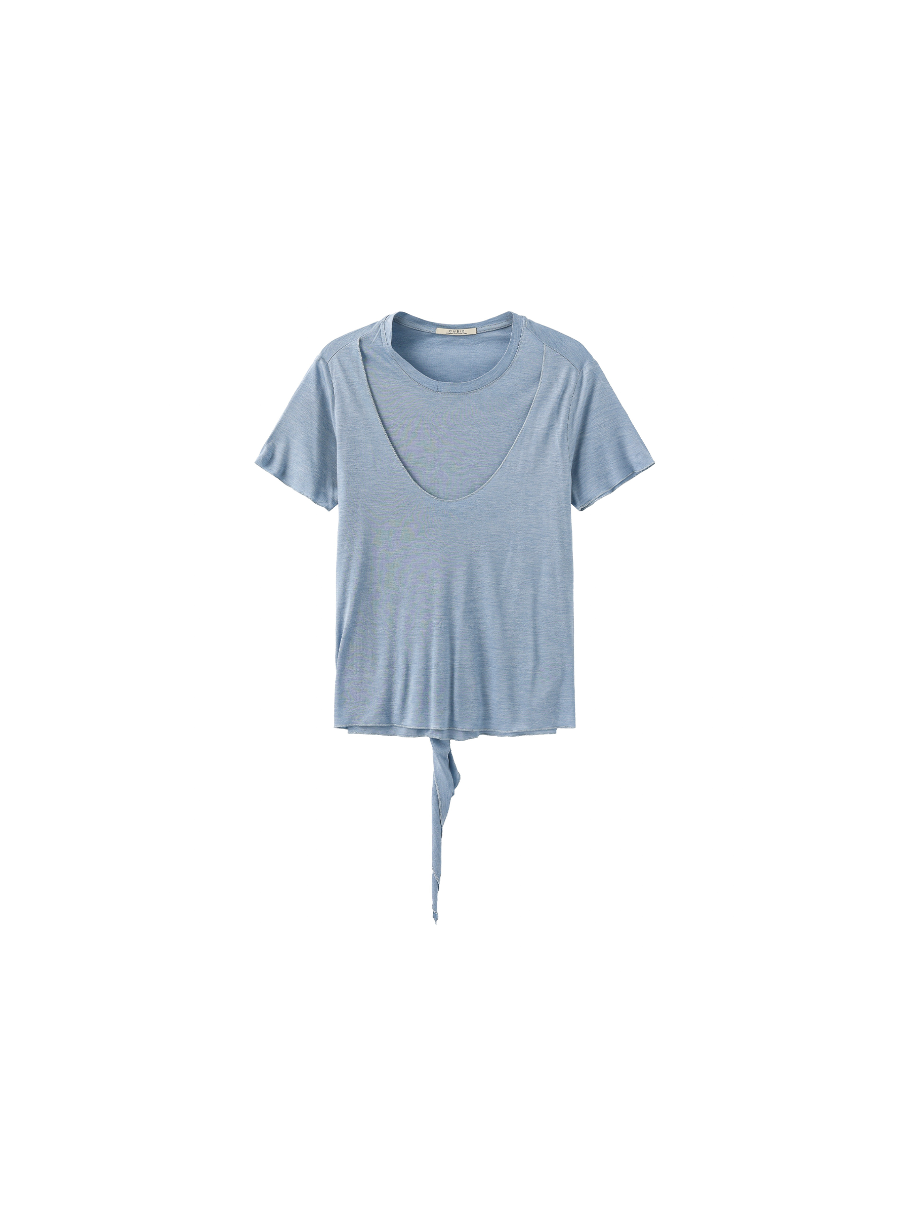 Convertible Layered Short-Sleeve T-Shirt-7