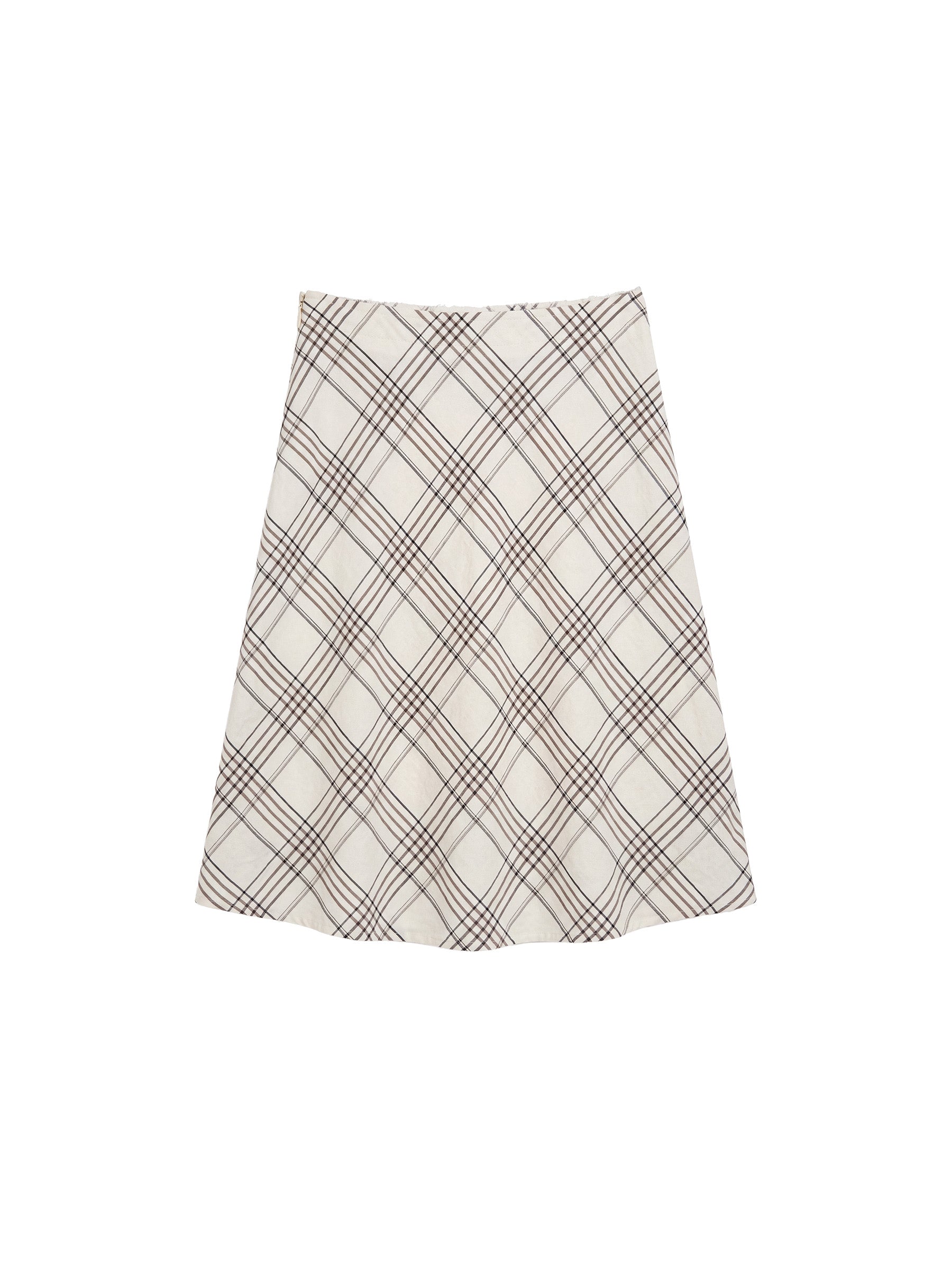 CUBIC Diagonal Check Mid-Rise Skirt-7
