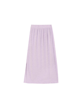 A-line Ribbed Knit Midi Skirt