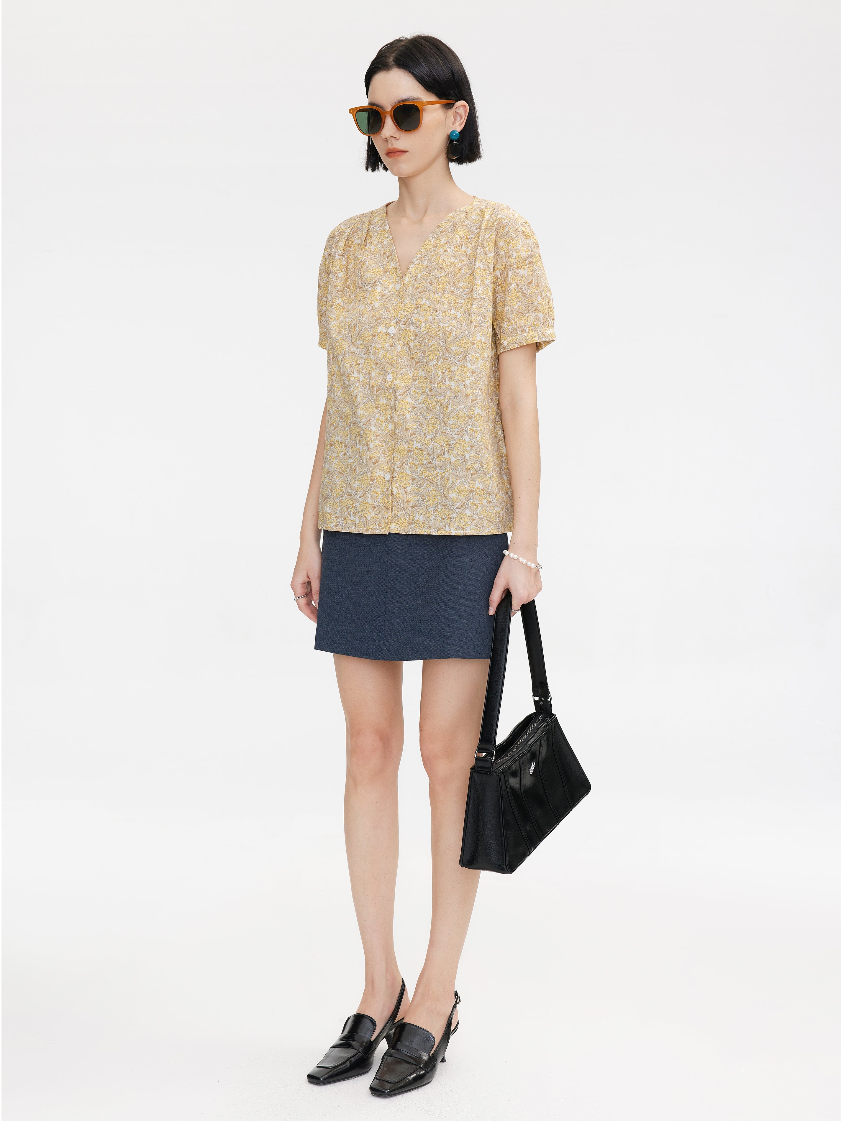 Cut Out Tailored Mini Skirt-11