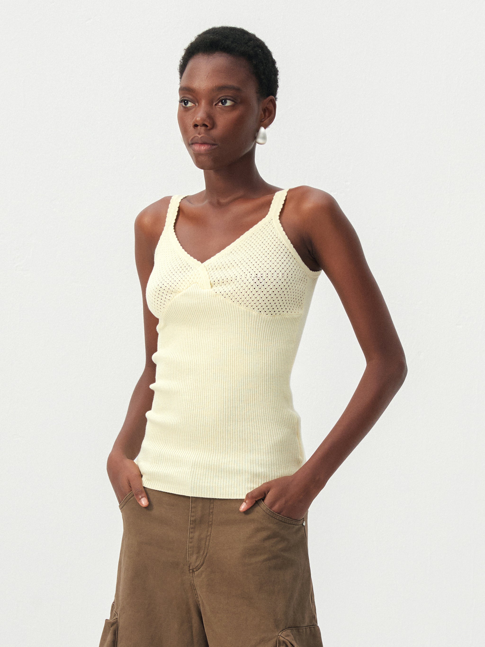 CUBIC 100% Cotton Knit Camisole-7