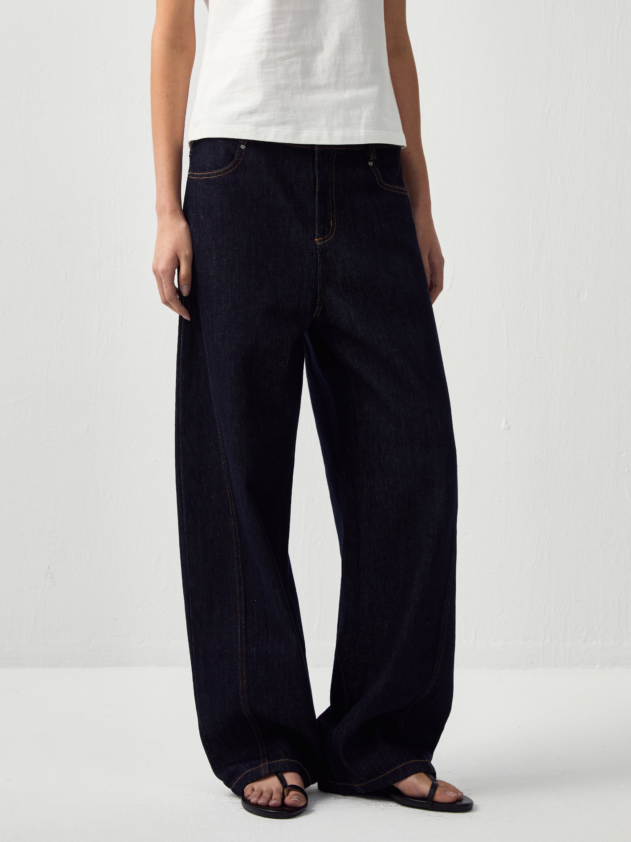 CUBIC Curved Ribbon Jeans-7