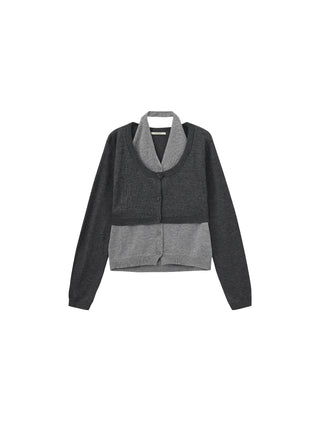 Minimal Color-Block Halter Two-Piece Top