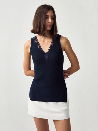 CUBIC Paperfeel V-Neck Tank Top