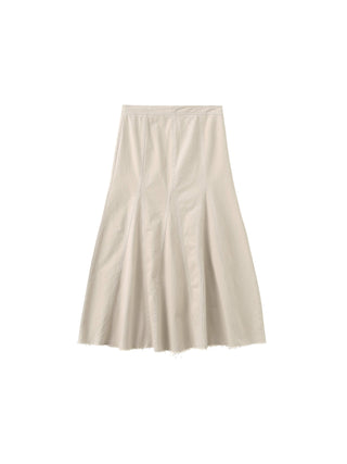 Frayed Denim Maxi Skirt