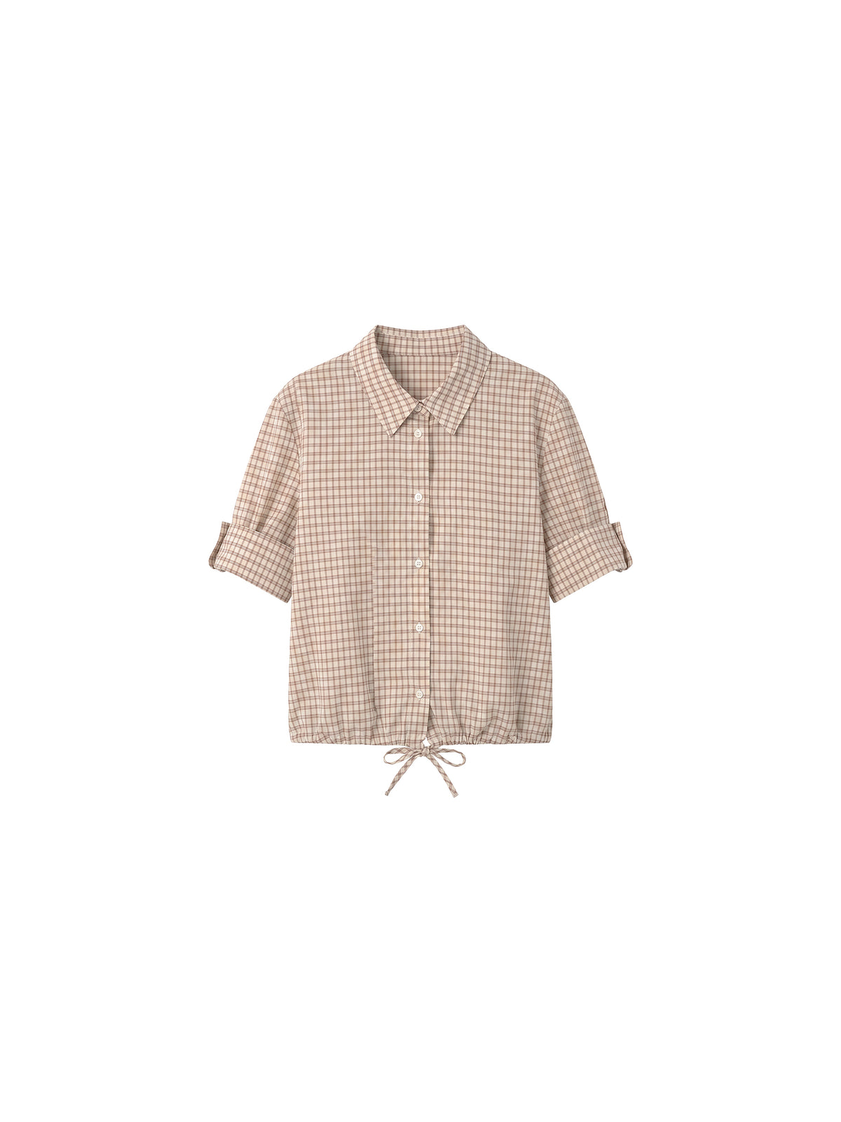CUBIC 100% Cotton Checked Short Sleeve Shirt-6