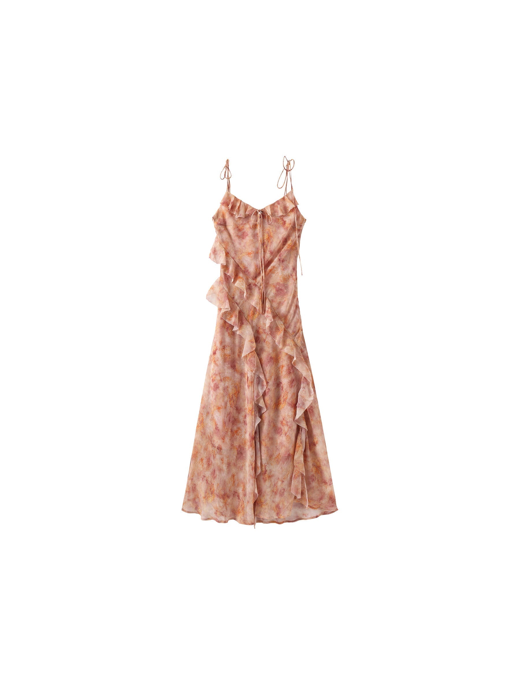 Asymmetrical Floral Print Cami Dress-8