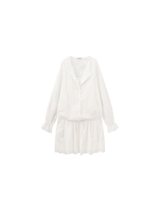CUBIC Pure Cotton Shirt Dress with Lace