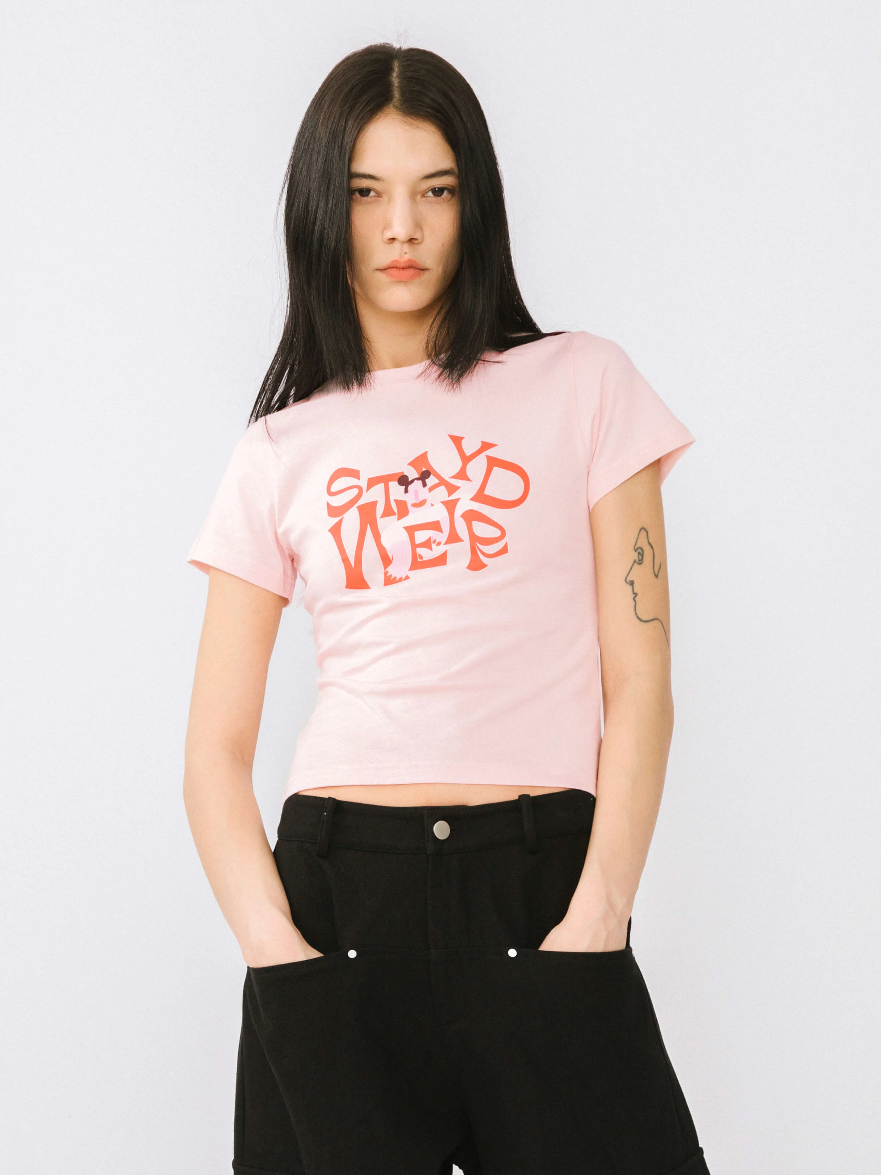 "Stay Weird" Printed T-Shirt-2